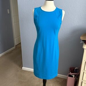 Sky Blue Tahari Sleeveless Dress